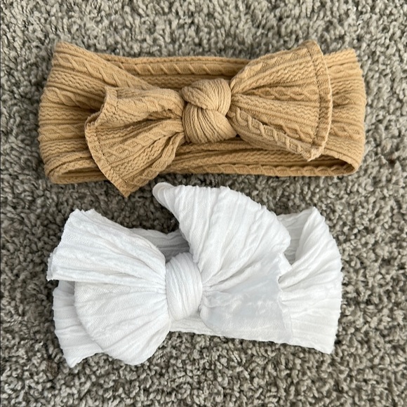 Other - Kids Knotted Headbands - Tan and White